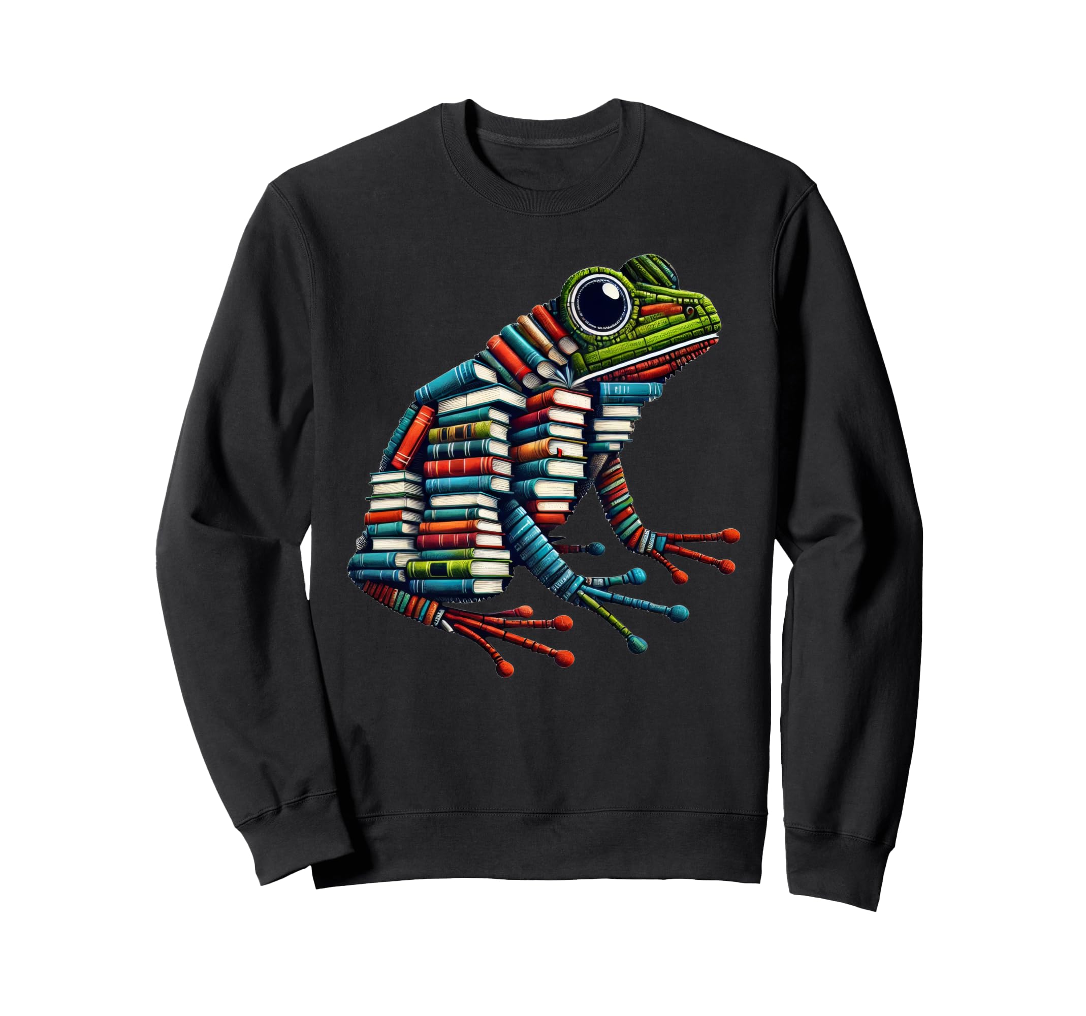 Books Frog Book Lover Bookworm Sweatshirt - Fun Novelty Design for Adults - T-Shirt, Sweatshirt, Hoodie