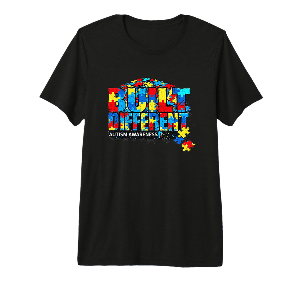 Autism Pride Built Differents T-Shirt - Minimalist Print Unisex - T-Shirt, Sweatshirt, Hoodie