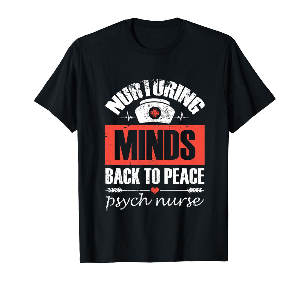 Nurturing Minds Back To Peace Psych T-Shirt - Minimalist Print for Adults - T-Shirt, Sweatshirt, Hoodie
