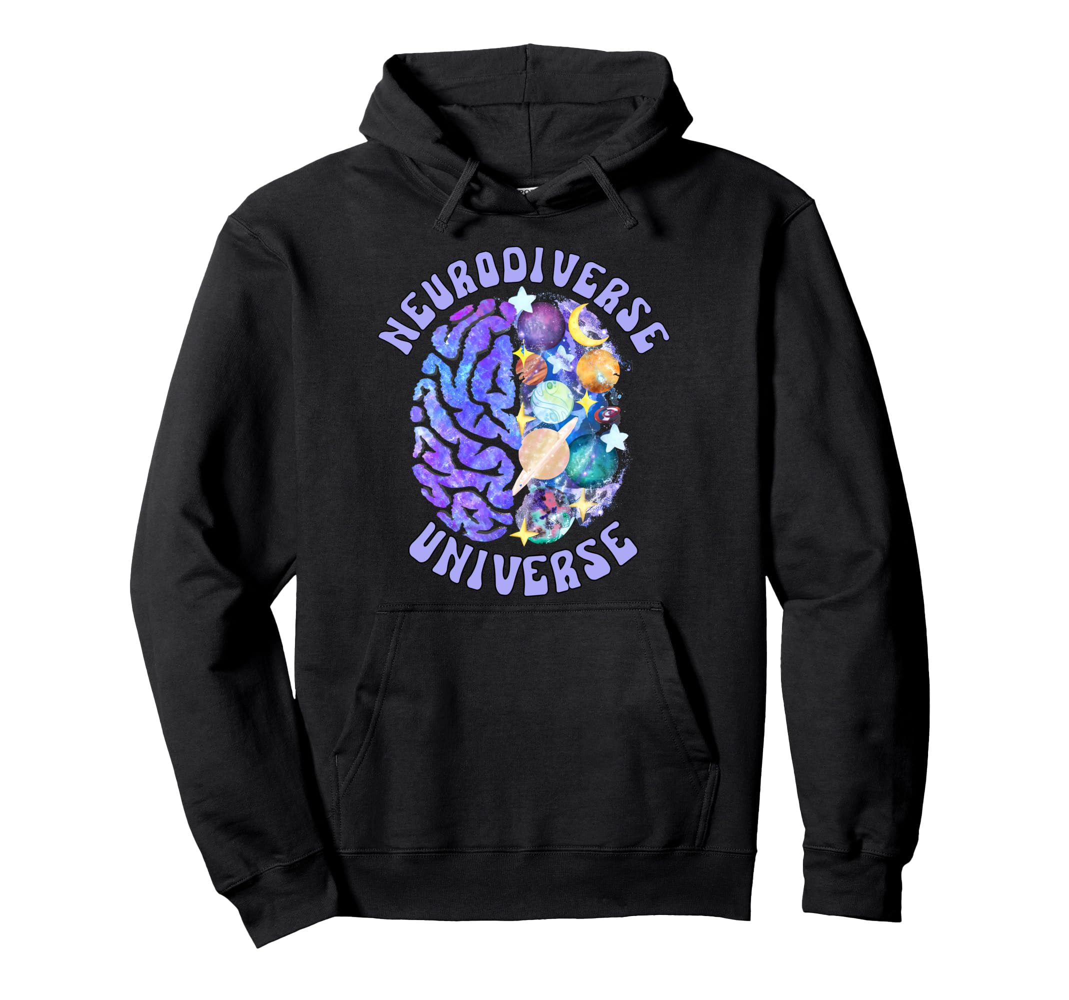 Neurodiverse Universe Neurodiversity Hoodie - Custom Art Print for Adults - T-Shirt, Sweatshirt, Hoodie