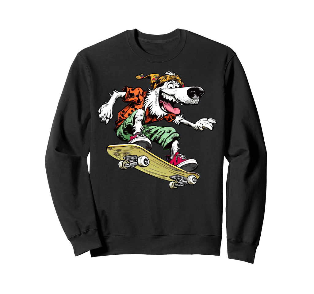 Shepherd Dog Skater Skateboard Sweatshirt - Custom Art Print Unisex - T-Shirt, Sweatshirt, Hoodie