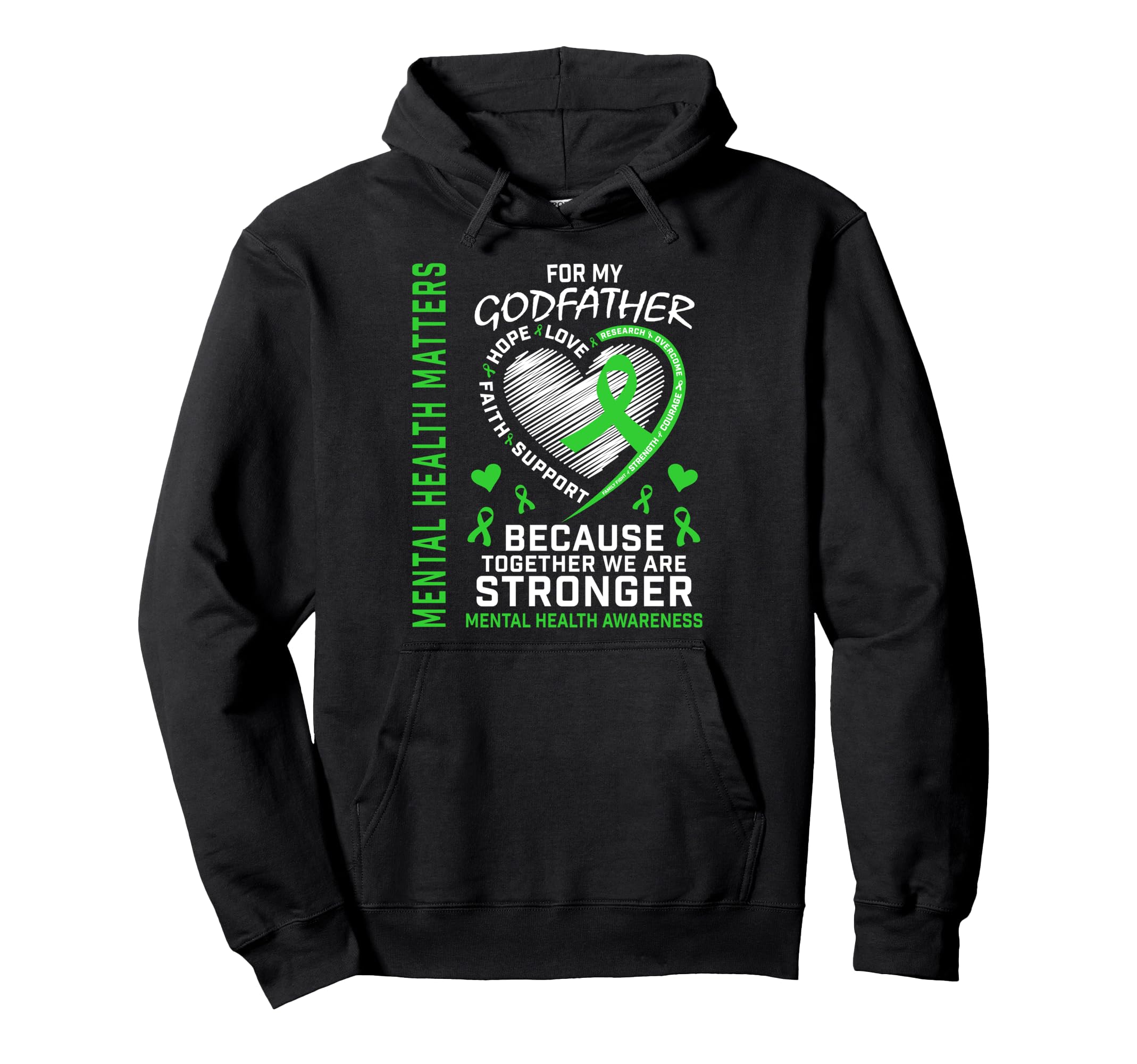 Mental Health Matters Godfather Hoodie - Aesthetic Graphic Men Women - T-Shirt, Sweatshirt, Hoodie