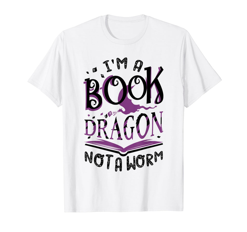 Im Book Dragon Not Worm T-Shirt - Unique Graphic for Adults - T-Shirt, Sweatshirt, Hoodie