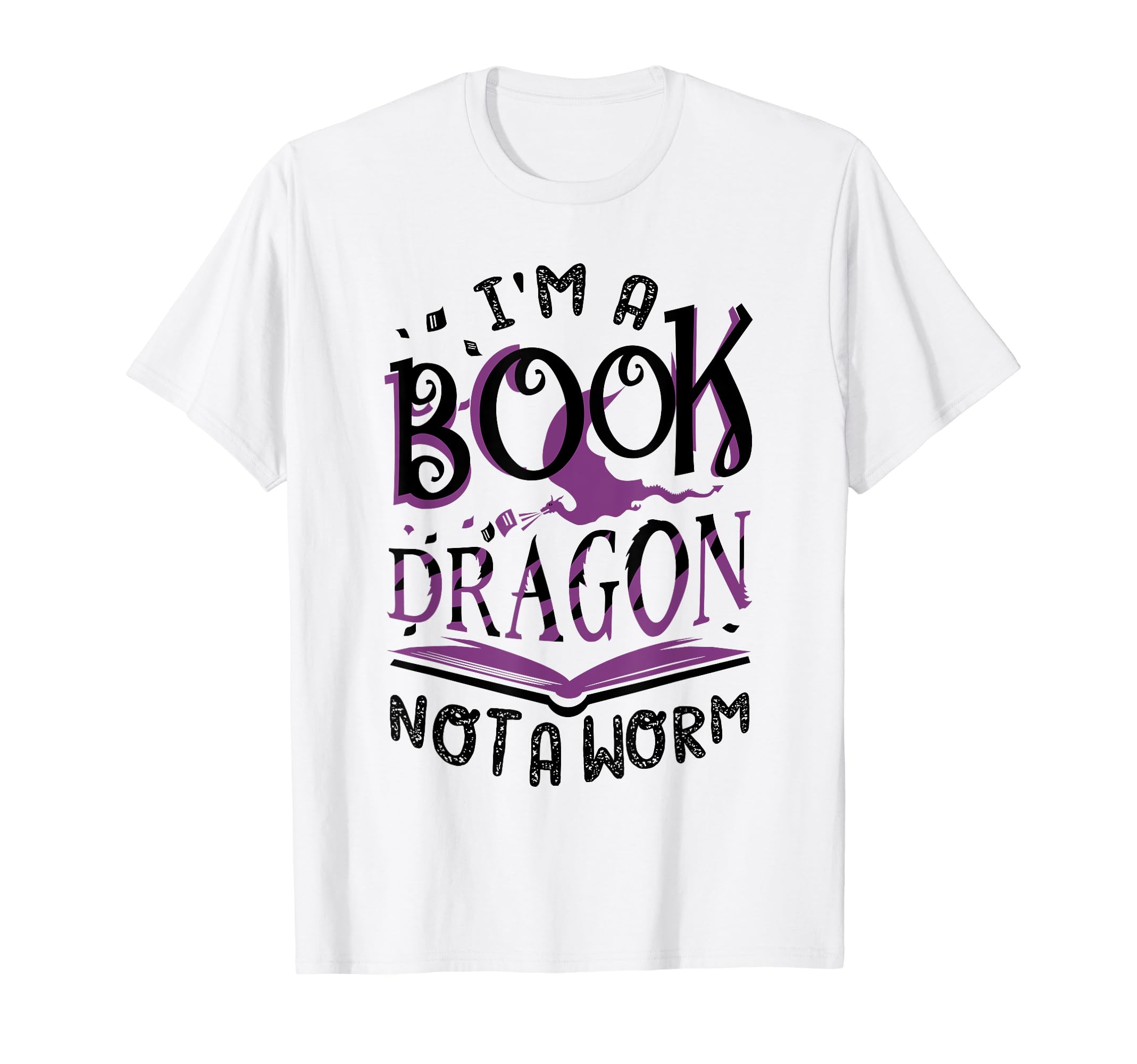 Im Book Dragon Not Worm T-Shirt - Unique Graphic for Adults - T-Shirt, Sweatshirt, Hoodie