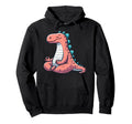 Meditation Dinosaur Yoga Pose Relaxing Hoodie - Novelty Apparel Unisex - T-Shirt, Sweatshirt, Hoodie