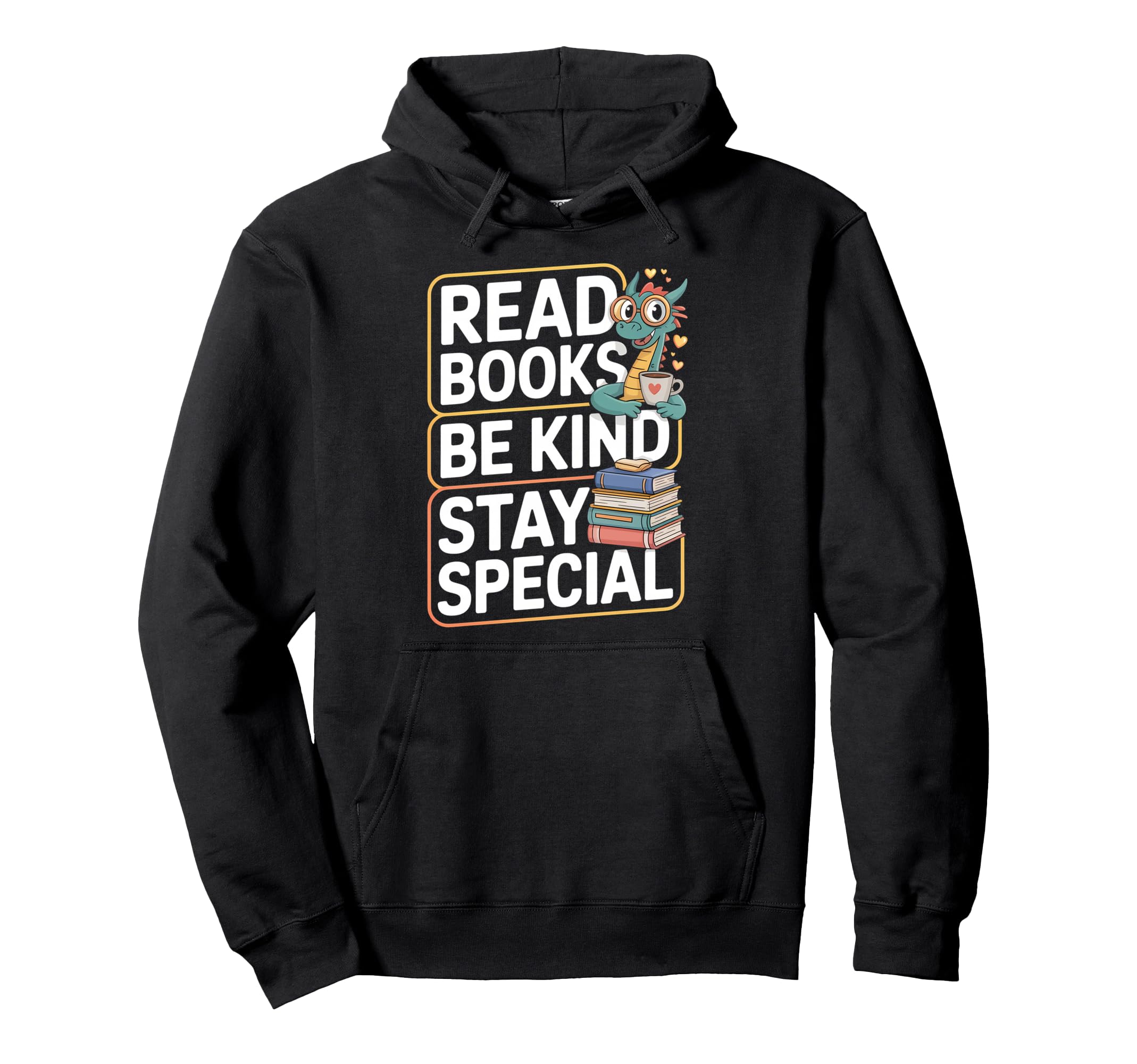 Book Lovers Reading Dragon Reading Hoodie - Streetwear Style for Adults - T-Shirt, Sweatshirt, Hoodie