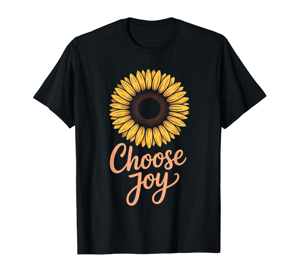Choose Joy Minimalist Sunflower T-Shirt - Aesthetic Graphic Unisex - T-Shirt, Sweatshirt, Hoodie