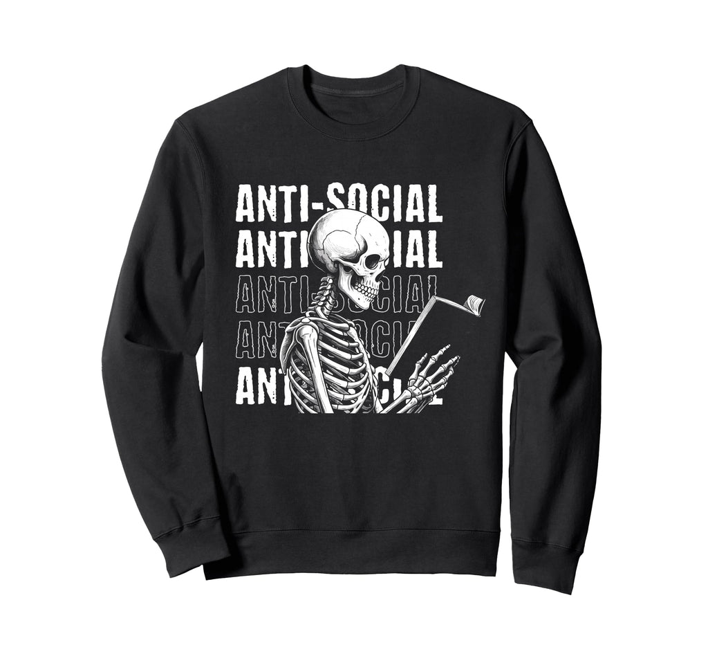 Anti Social Book Club Book Lover Sweatshirt - Novelty Apparel for Adults - T-Shirt, Sweatshirt, Hoodie