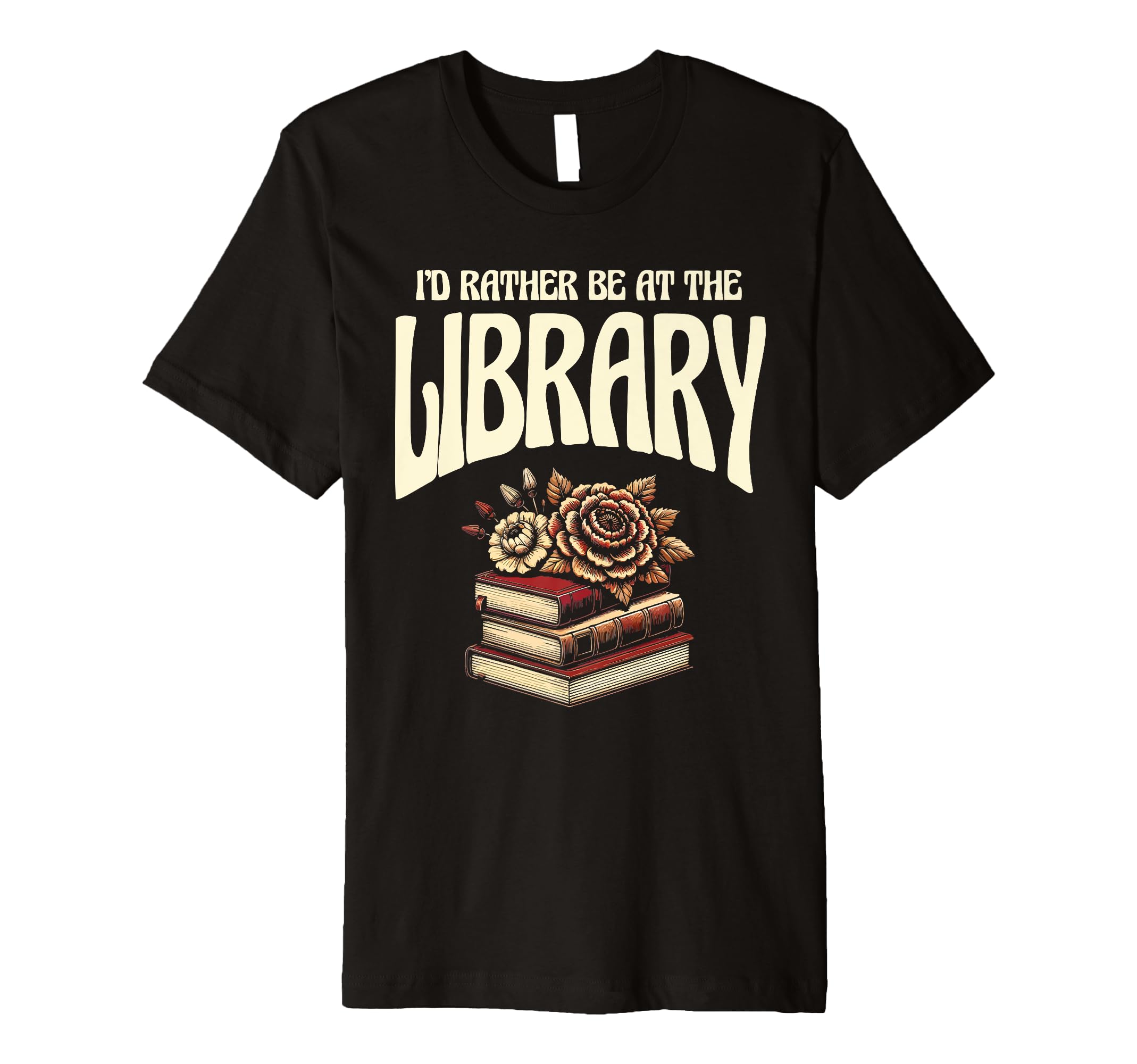 Id Rather Be Library Book Reading T-Shirt - Minimalist Print Men Women - T-Shirt, Sweatshirt, Hoodie