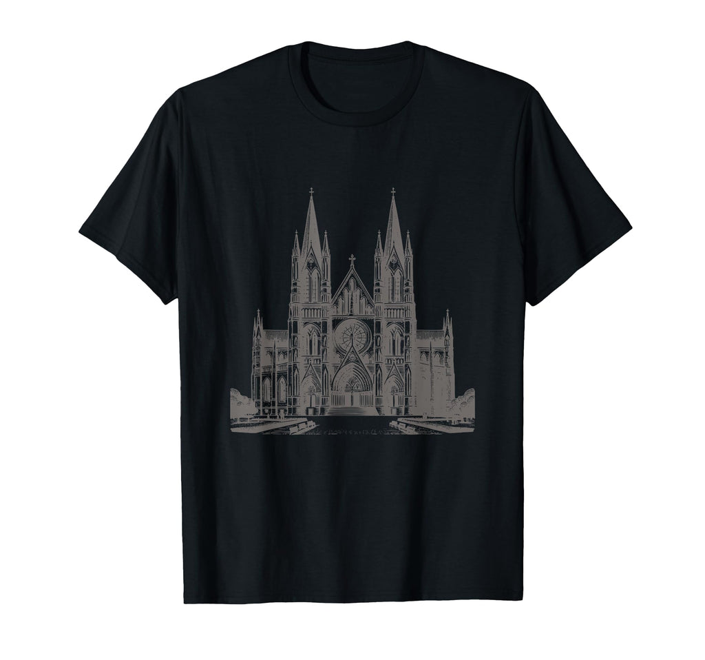 Gothic Cathedral Church T-Shirt - Casual Everyday Wear for Adults - T-Shirt, Sweatshirt, Hoodie