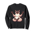 Meditation Siamese Yoga Pose Relaxing Sweatshirt - Graphic Print Men Women - T-Shirt, Sweatshirt, Hoodie