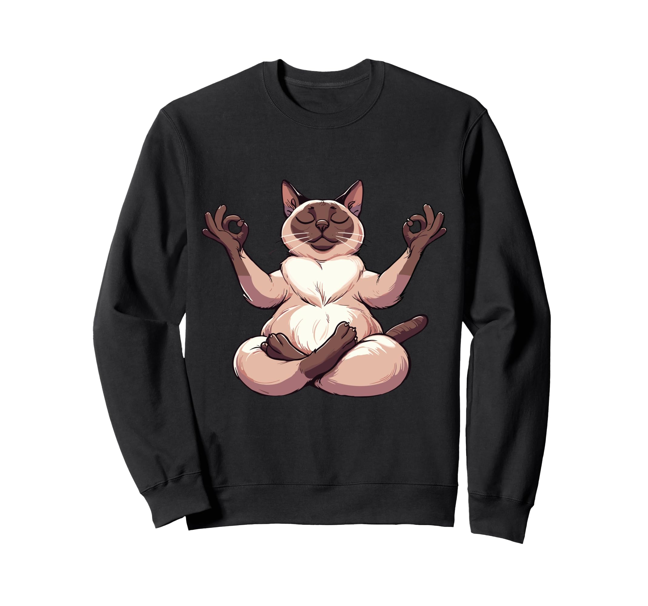 Meditation Siamese Yoga Pose Relaxing Sweatshirt - Graphic Print Men Women - T-Shirt, Sweatshirt, Hoodie