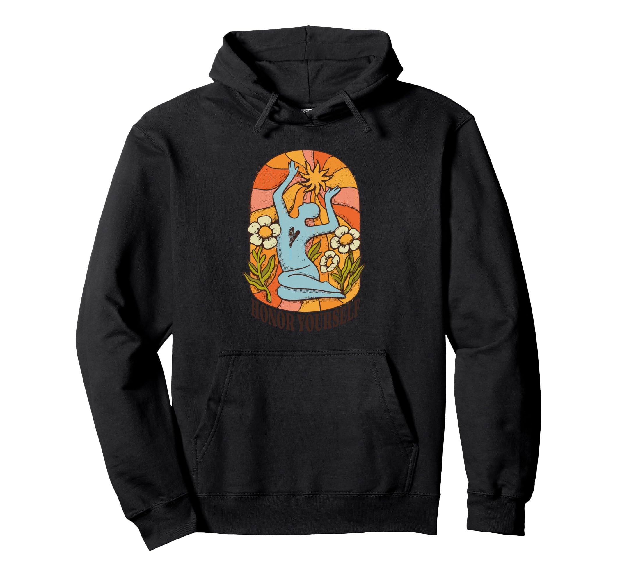 Honor Yourself Self Care Mental Health Hoodie - Novelty Apparel Unisex - T-Shirt, Sweatshirt, Hoodie