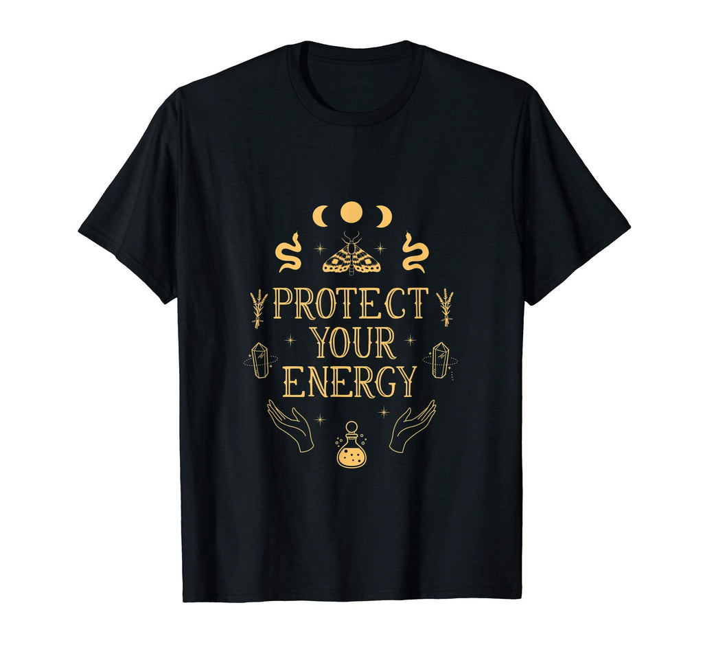 Witchy Protect Your Energy Goth Wiccan T-Shirt - Trendy Graphic for Adults - T-Shirt, Sweatshirt, Hoodie