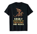 Easily Distracted Dragons And Books Dragon T-Shirt - Novelty Apparel Unisex - T-Shirt, Sweatshirt, Hoodie