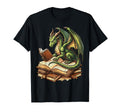 Book Lover Reading Books Bookworm Dragon T-Shirt - Aesthetic Graphic Unisex - T-Shirt, Sweatshirt, Hoodie