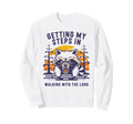 Getting My Steps Walking Lord Raccoon Sweatshirt - Minimalist Print Unisex - T-Shirt, Sweatshirt, Hoodie
