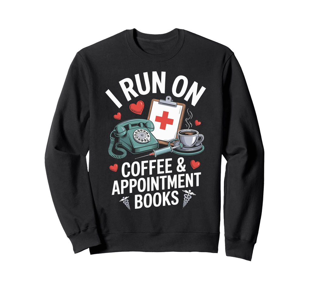I Run Coffee And Appointment Sweatshirt - Fun Novelty Design Men Women - T-Shirt, Sweatshirt, Hoodie