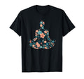 Yoga Meditation Pose Floral Yoga And T-Shirt - Minimalist Print Men Women - T-Shirt, Sweatshirt, Hoodie