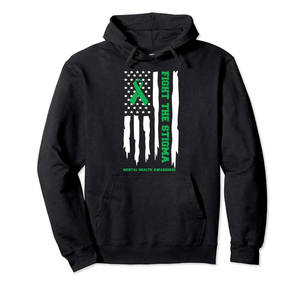 Mental Health Awareness Flag Fight Hoodie - Streetwear Style for Adults - T-Shirt, Sweatshirt, Hoodie