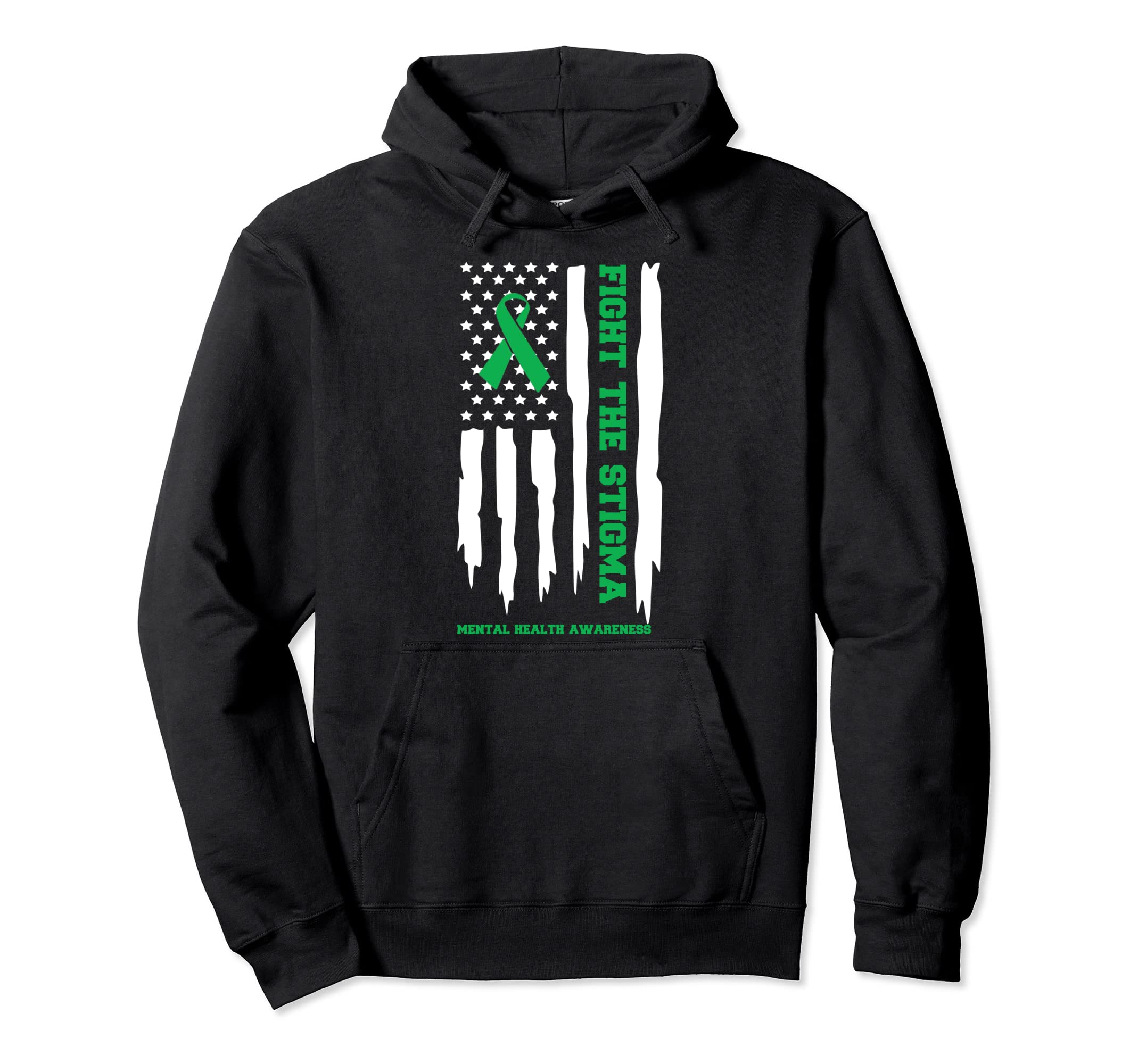 Mental Health Awareness Flag Fight Hoodie - Streetwear Style for Adults - T-Shirt, Sweatshirt, Hoodie