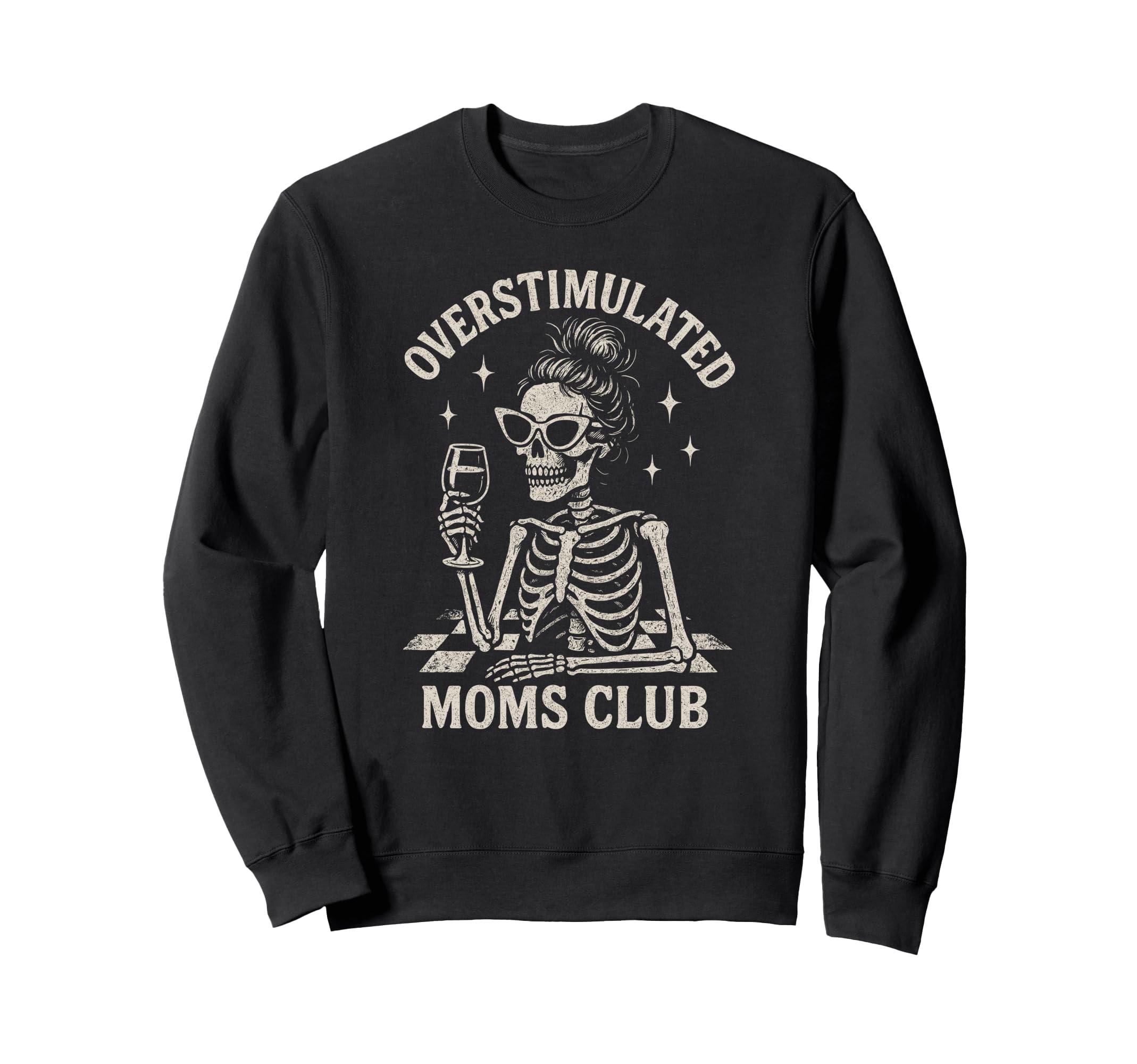 Overstimulated Moms Club Mothers Day Sweatshirt - Aesthetic Graphic Unisex - T-Shirt, Sweatshirt, Hoodie