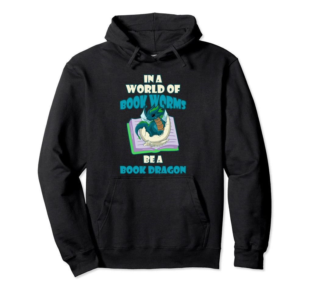 World Book Worms Be Book Dragon Hoodie - Aesthetic Graphic Unisex - T-Shirt, Sweatshirt, Hoodie