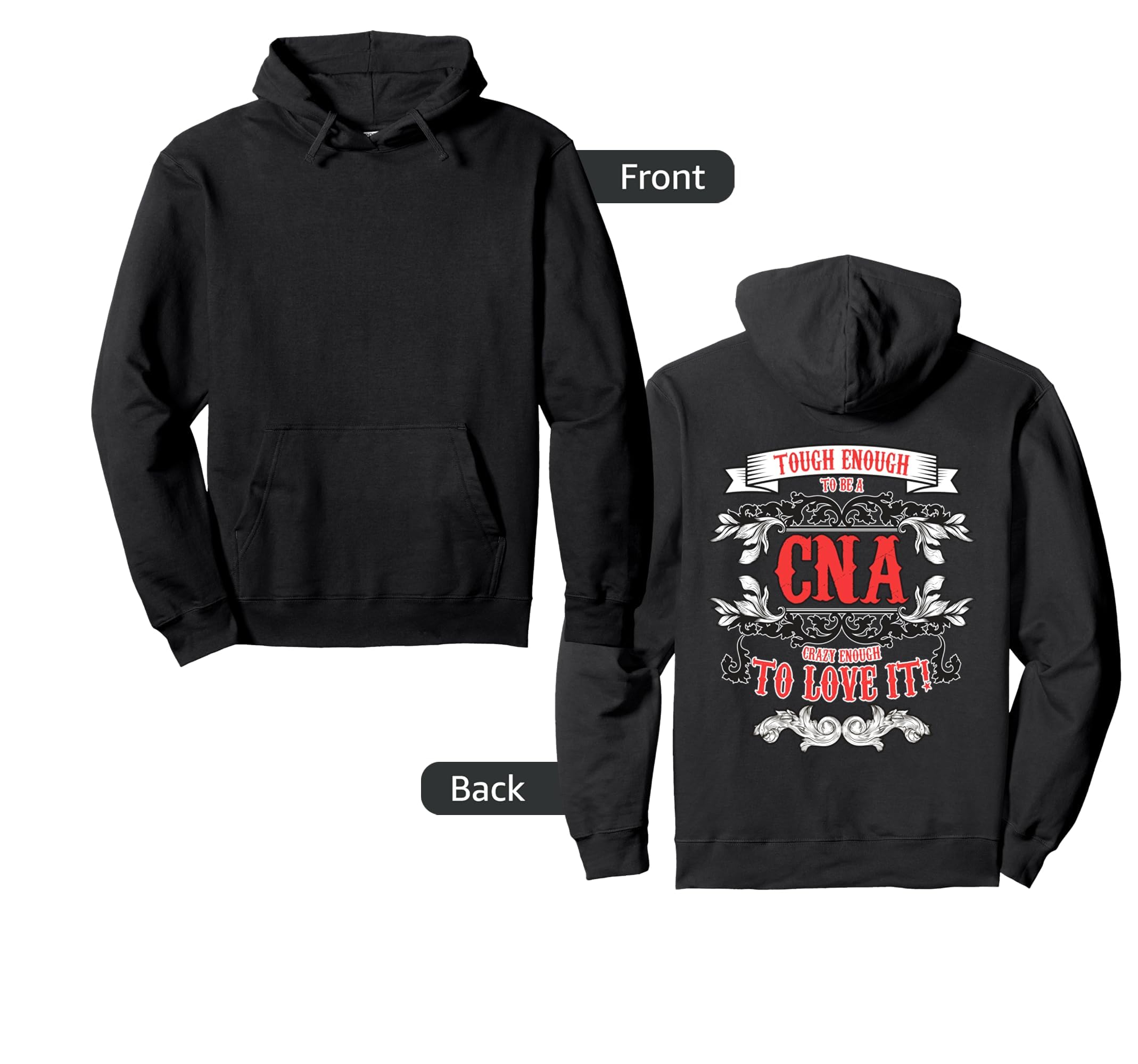 Tough Crazy Cna Product Great Cna Nurse Hoodie - Minimalist Print Unisex - T-Shirt, Sweatshirt, Hoodie