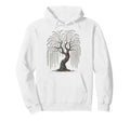 Mindfulness Weeping Willow Tree Hoodie - Minimalist Print for Adults - T-Shirt, Sweatshirt, Hoodie