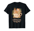 Cozy Cat Sleeping Books Coffee Reader T-Shirt - Unique Graphic for Adults - T-Shirt, Sweatshirt, Hoodie