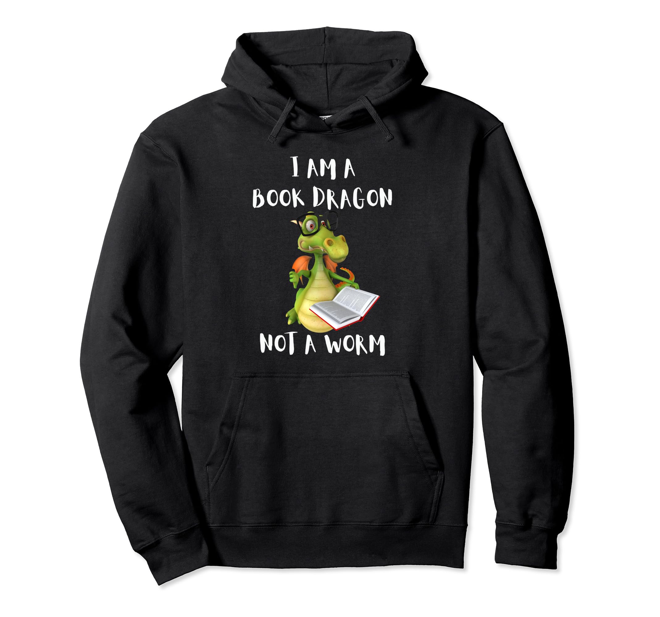 Funny I Am Book Dragon Not Bookworm Hoodie - Aesthetic Graphic Unisex - T-Shirt, Sweatshirt, Hoodie