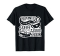 Happiness Is Cup Coffee And Good Book T-Shirt - Novelty Apparel for Adults - T-Shirt, Sweatshirt, Hoodie