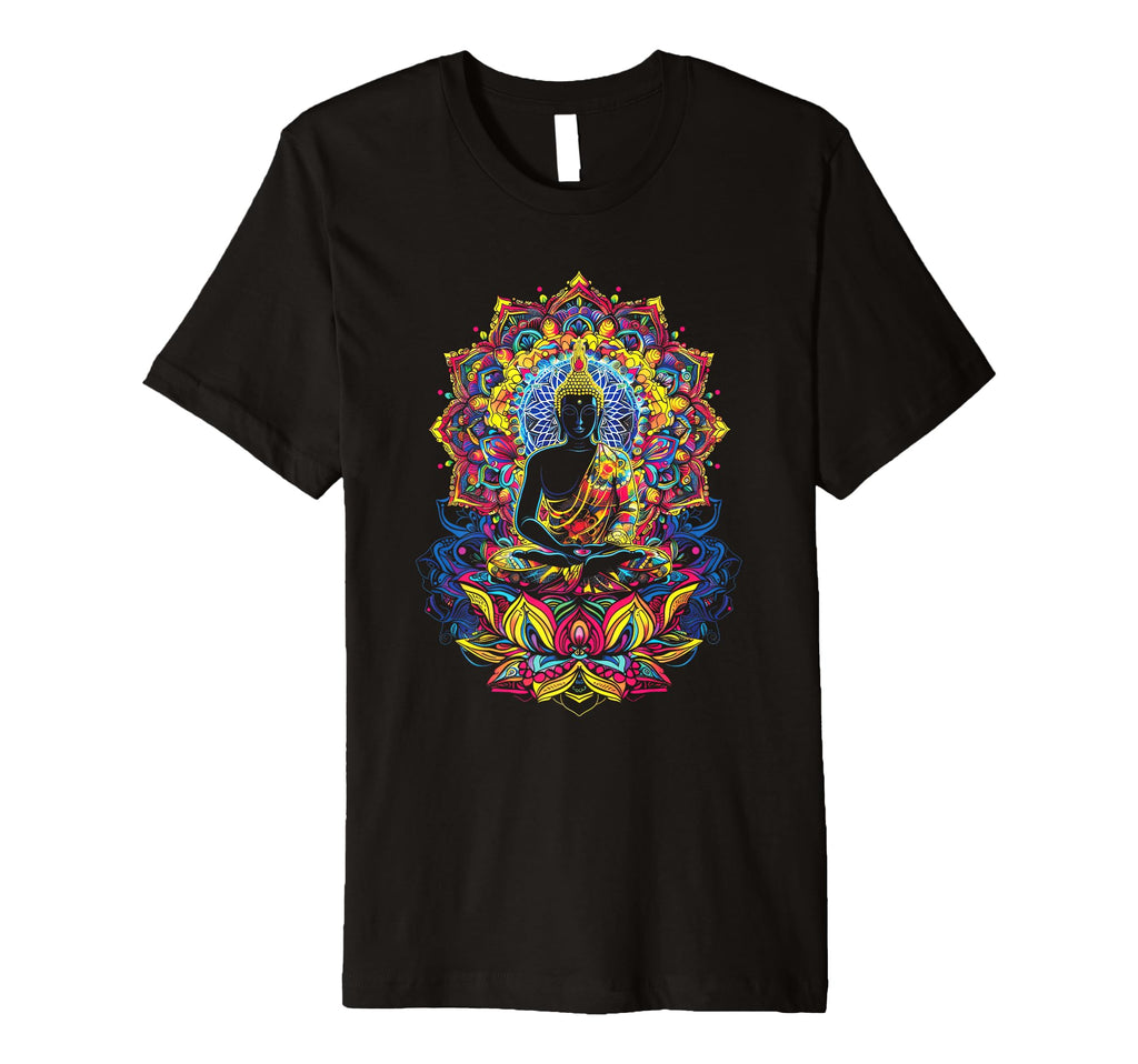 Buddha Zen Mandala Pattern Meditation T-Shirt - Graphic Print Unisex - T-Shirt, Sweatshirt, Hoodie