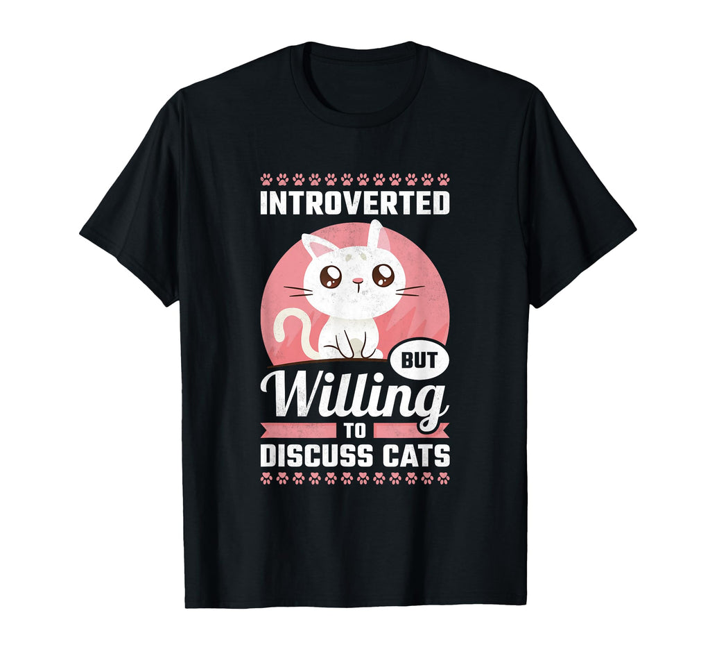 Introverted But Willing To Discuss T-Shirt - Fun Novelty Design for Adults - T-Shirt, Sweatshirt, Hoodie