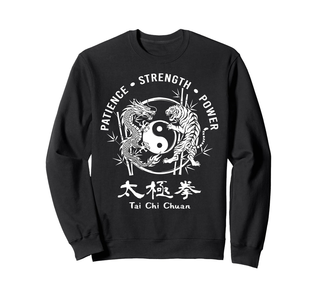 Yin Yang Dragon Tiger Zen Sweatshirt - Aesthetic Graphic for Adults - T-Shirt, Sweatshirt, Hoodie