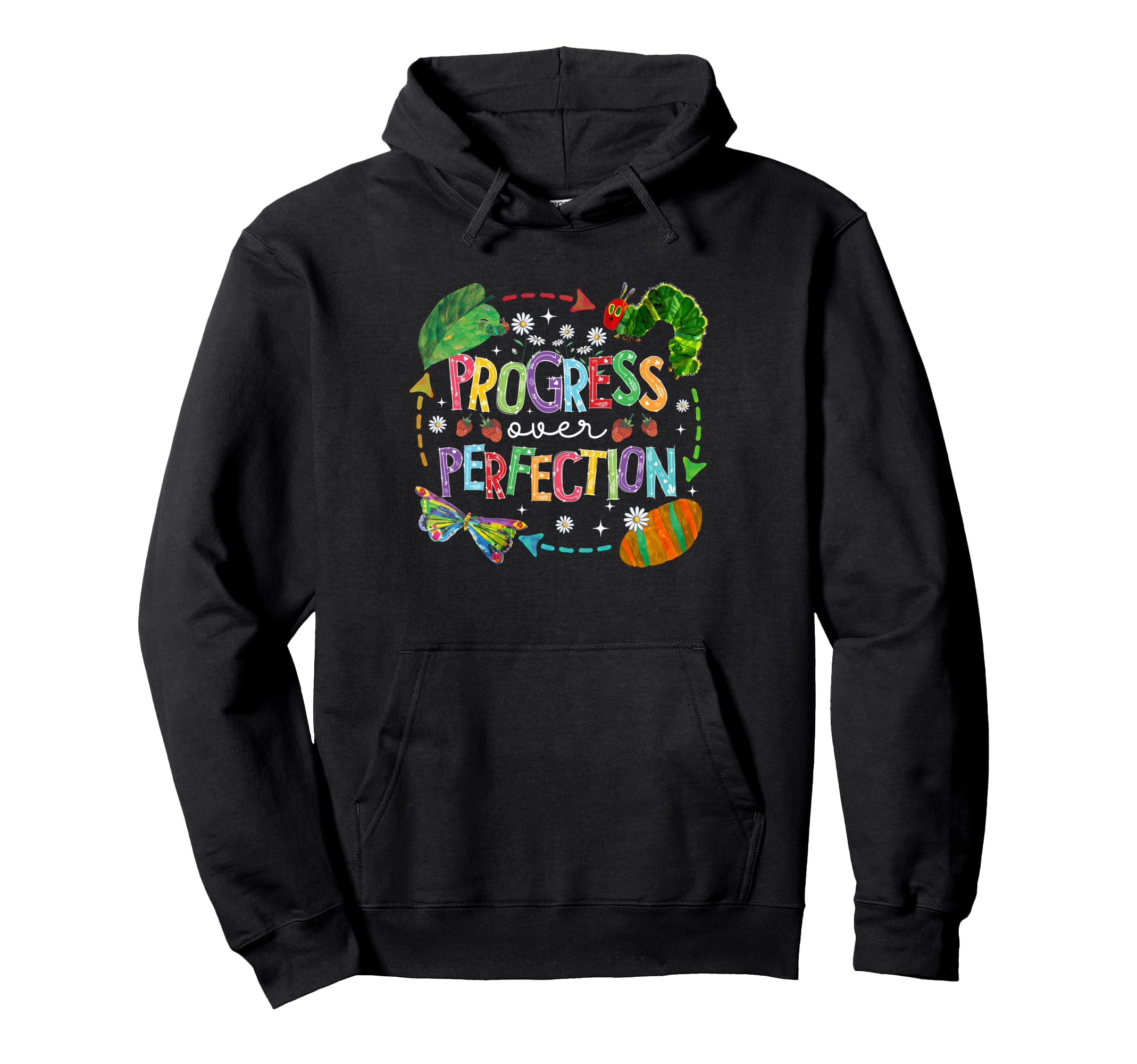 Progress Over Perfection Back To School Hoodie - Trendy Graphic Men Women - T-Shirt, Sweatshirt, Hoodie