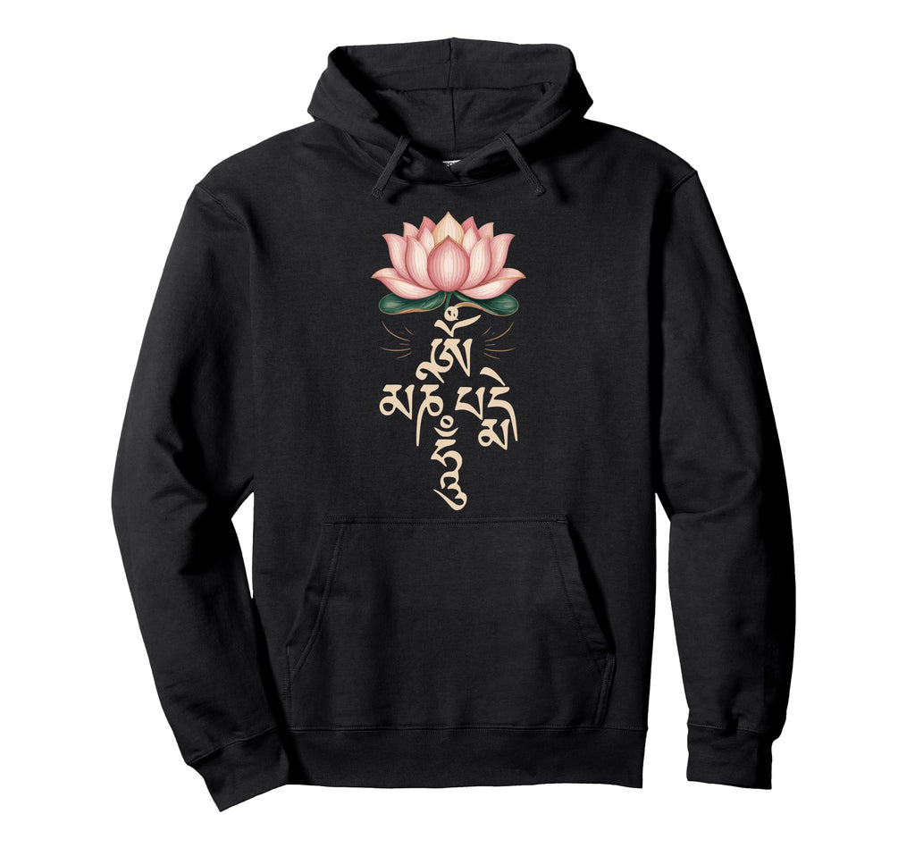 Om Mani Padme Hum Meditation Hoodie - Casual Everyday Wear for Adults - T-Shirt, Sweatshirt, Hoodie