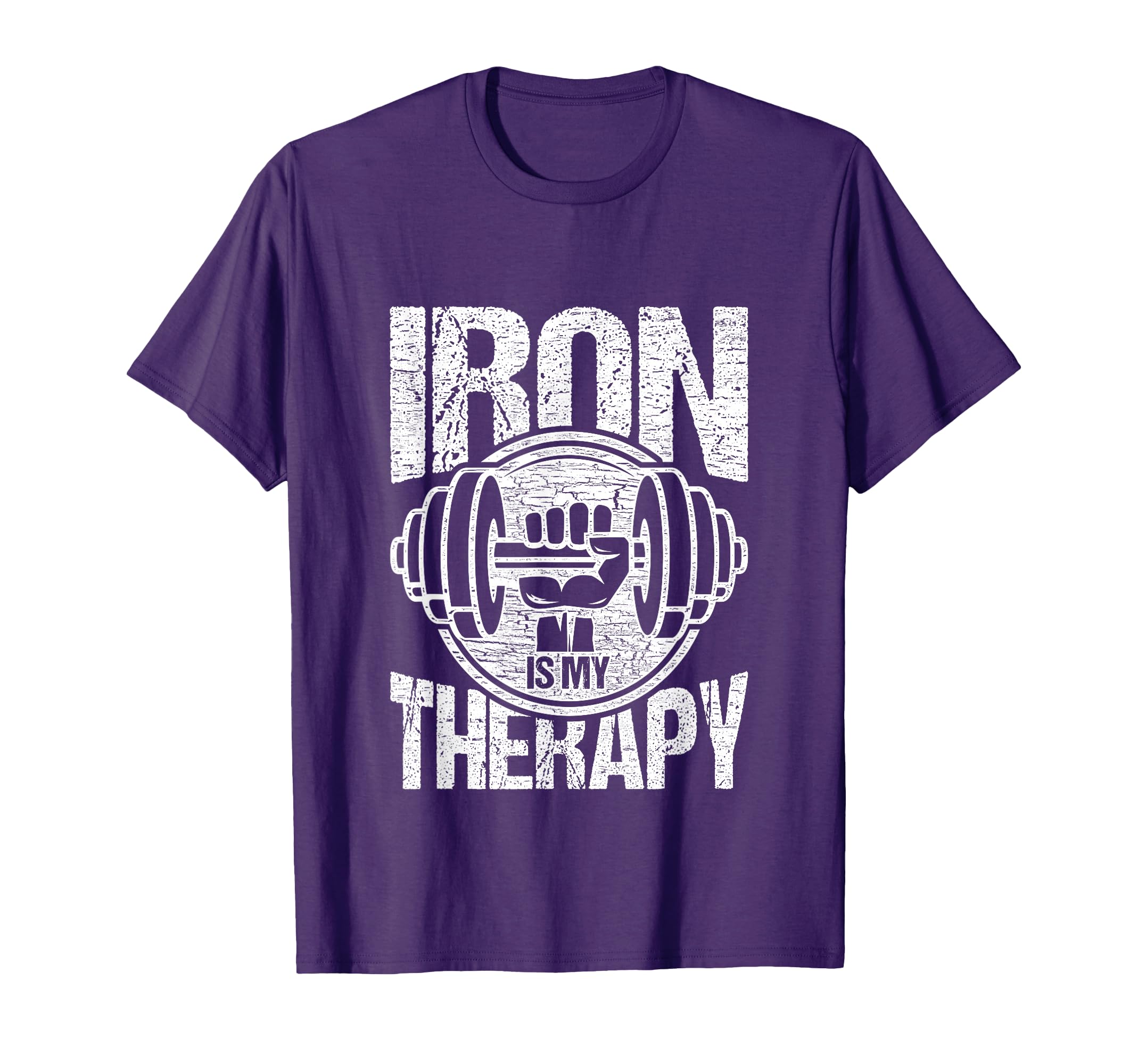 Powerlifting Strongman Iron Is My Therapy T-Shirt - Custom Art Print Unisex - T-Shirt, Sweatshirt, Hoodie