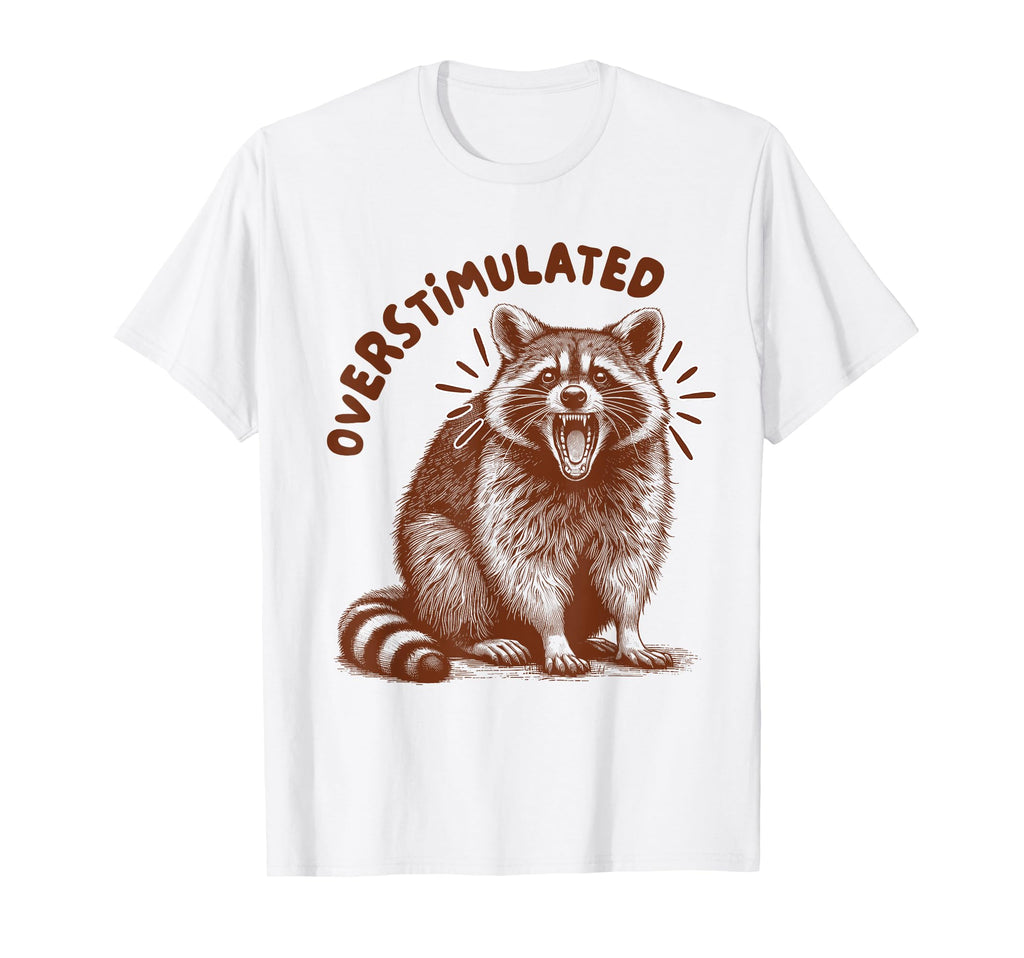 Adhd Racoon Neurodiversity Autism T-Shirt - Minimalist Print for Adults - T-Shirt, Sweatshirt, Hoodie