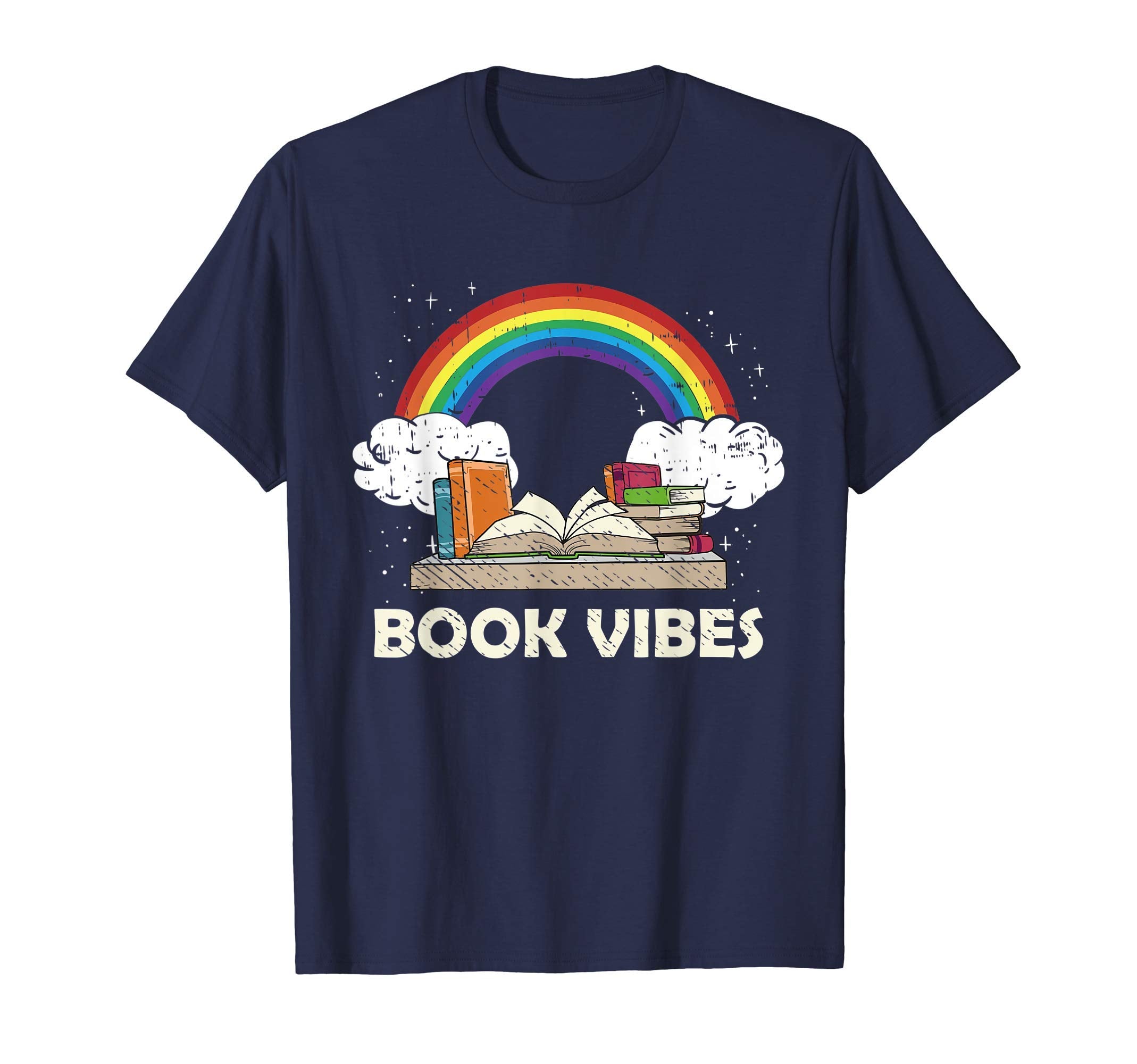 Book Vibes Book Lover Rainbow T-Shirt - Graphic Print for Adults - T-Shirt, Sweatshirt, Hoodie