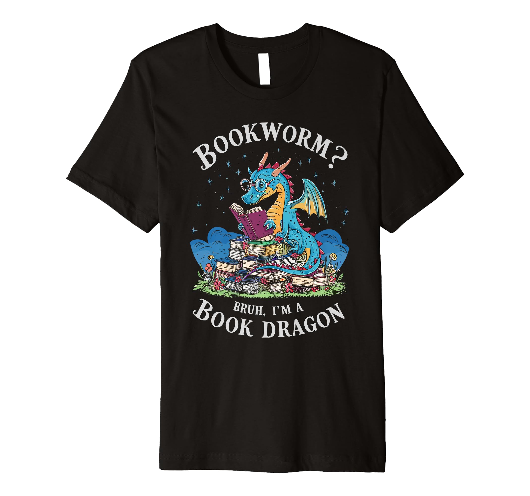 Librarian Gothic Bruh Book Dragon T-Shirt - Graphic Print Men Women - T-Shirt, Sweatshirt, Hoodie