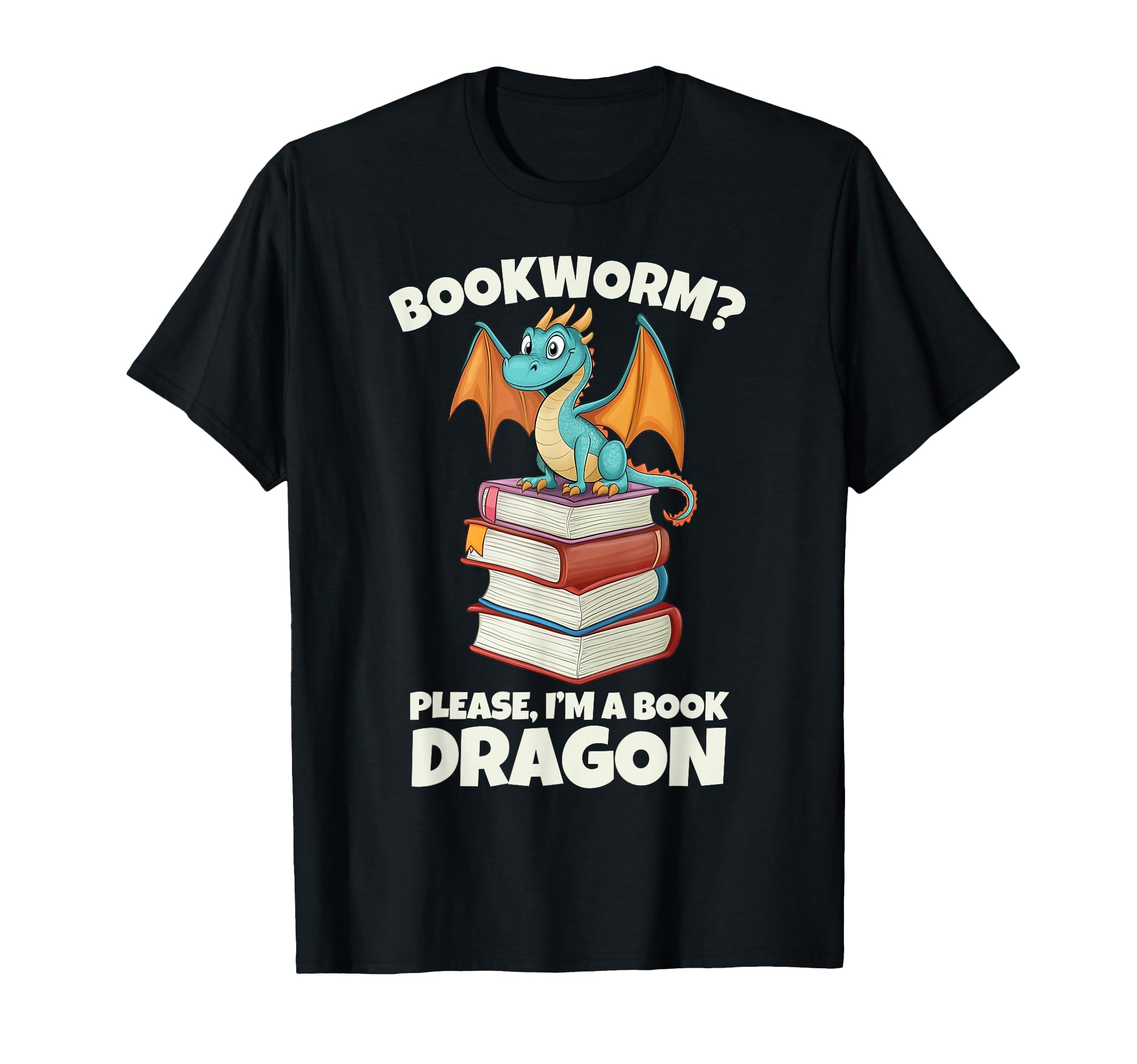 Book Dragon T-Shirt - Fun Novelty Design Men Women - T-Shirt, Sweatshirt, Hoodie