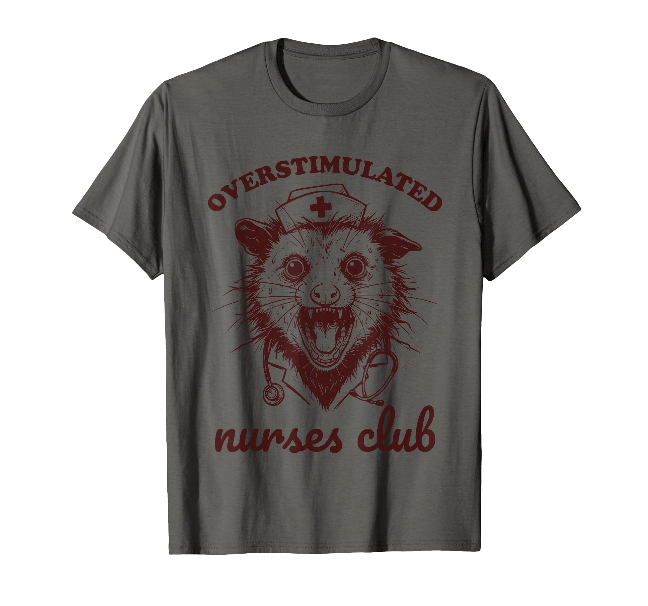 Overstimulated Nurses Club Funny T-Shirt - Fun Novelty Design for Adults - T-Shirt, Sweatshirt, Hoodie