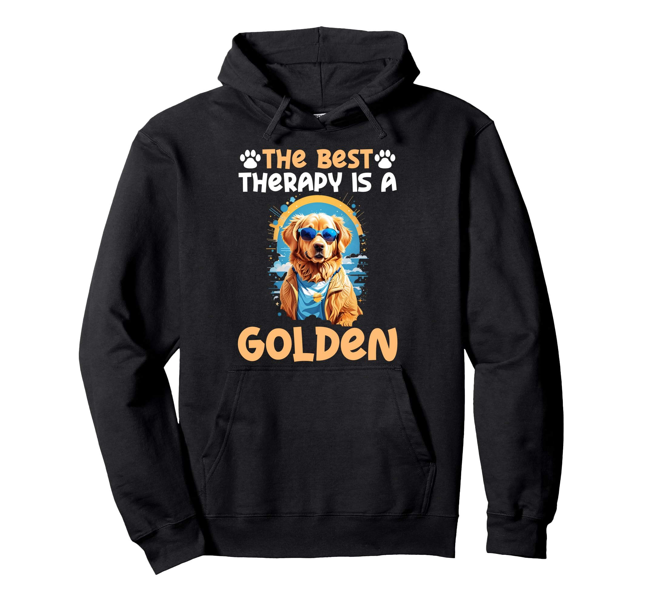 Best Therapy Is Golden Retriever Dog Hoodie - Streetwear Style for Adults - T-Shirt, Sweatshirt, Hoodie