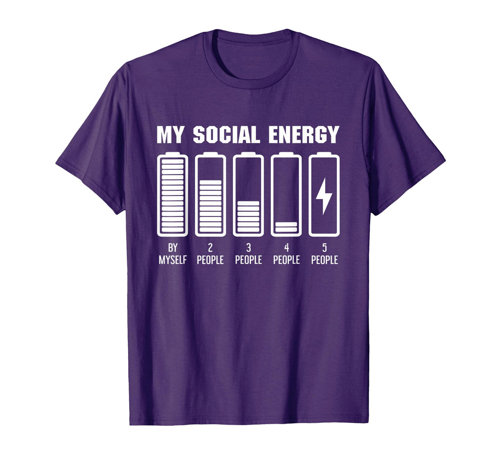My Social Energy Low Battery Funny T-Shirt - Unique Graphic Unisex - T-Shirt, Sweatshirt, Hoodie
