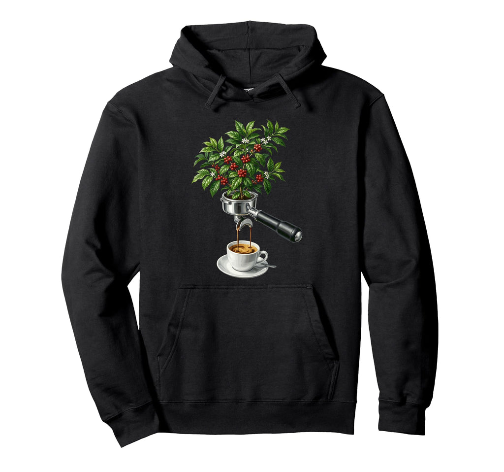 Espresso Coffee Plant Barista Hoodie - Aesthetic Graphic Men Women - T-Shirt, Sweatshirt, Hoodie