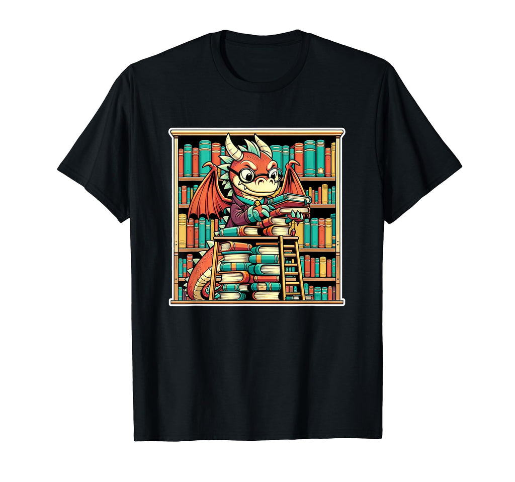 Library Dragon Librarian T-Shirt - Novelty Apparel Unisex - T-Shirt, Sweatshirt, Hoodie