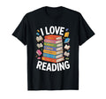 I Love Reading Book Stack Colorful T-Shirt - Casual Everyday Wear Unisex - T-Shirt, Sweatshirt, Hoodie