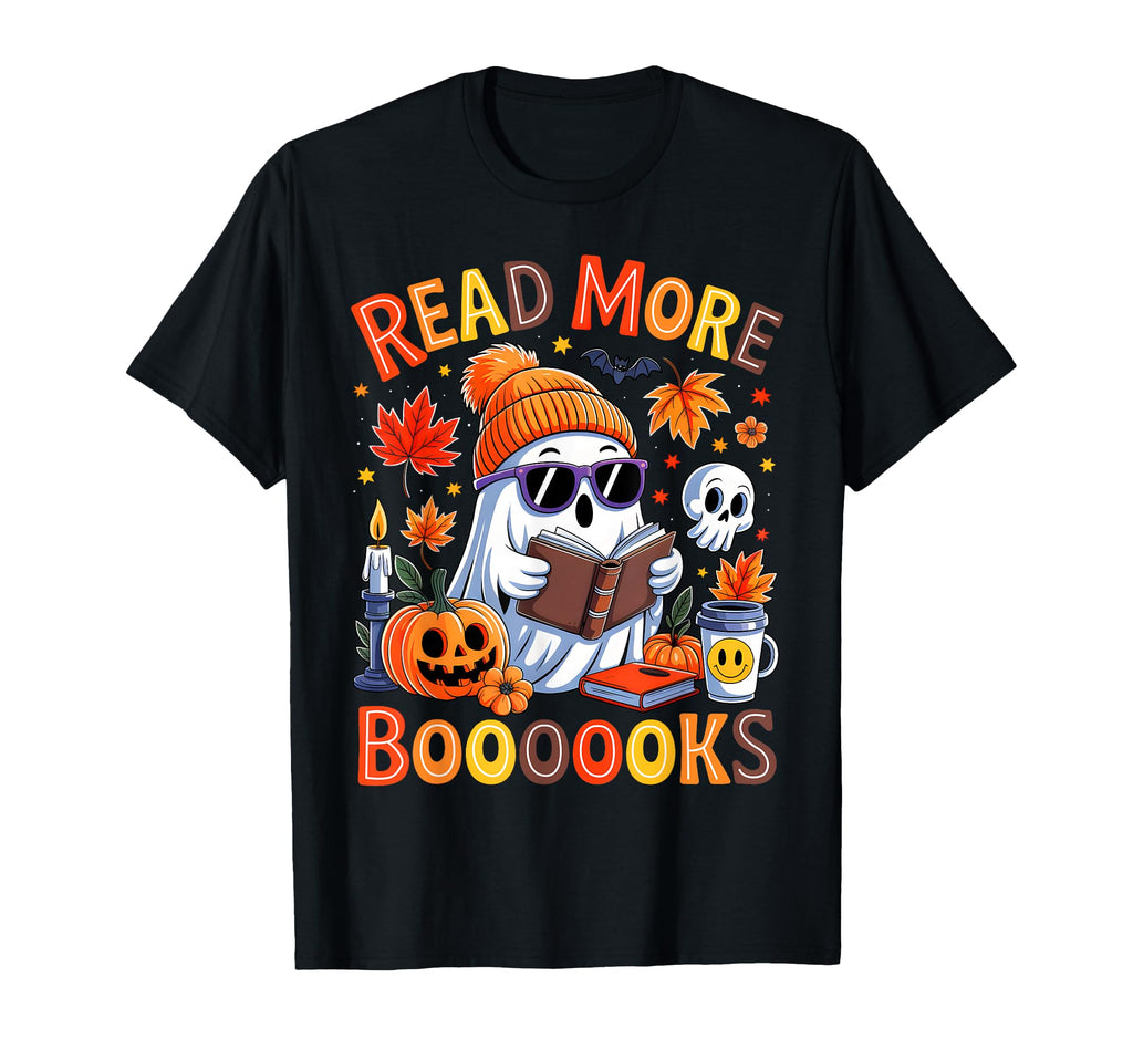 Read More Books Halloween Ghost Coffee T-Shirt - Aesthetic Graphic Unisex - T-Shirt, Sweatshirt, Hoodie