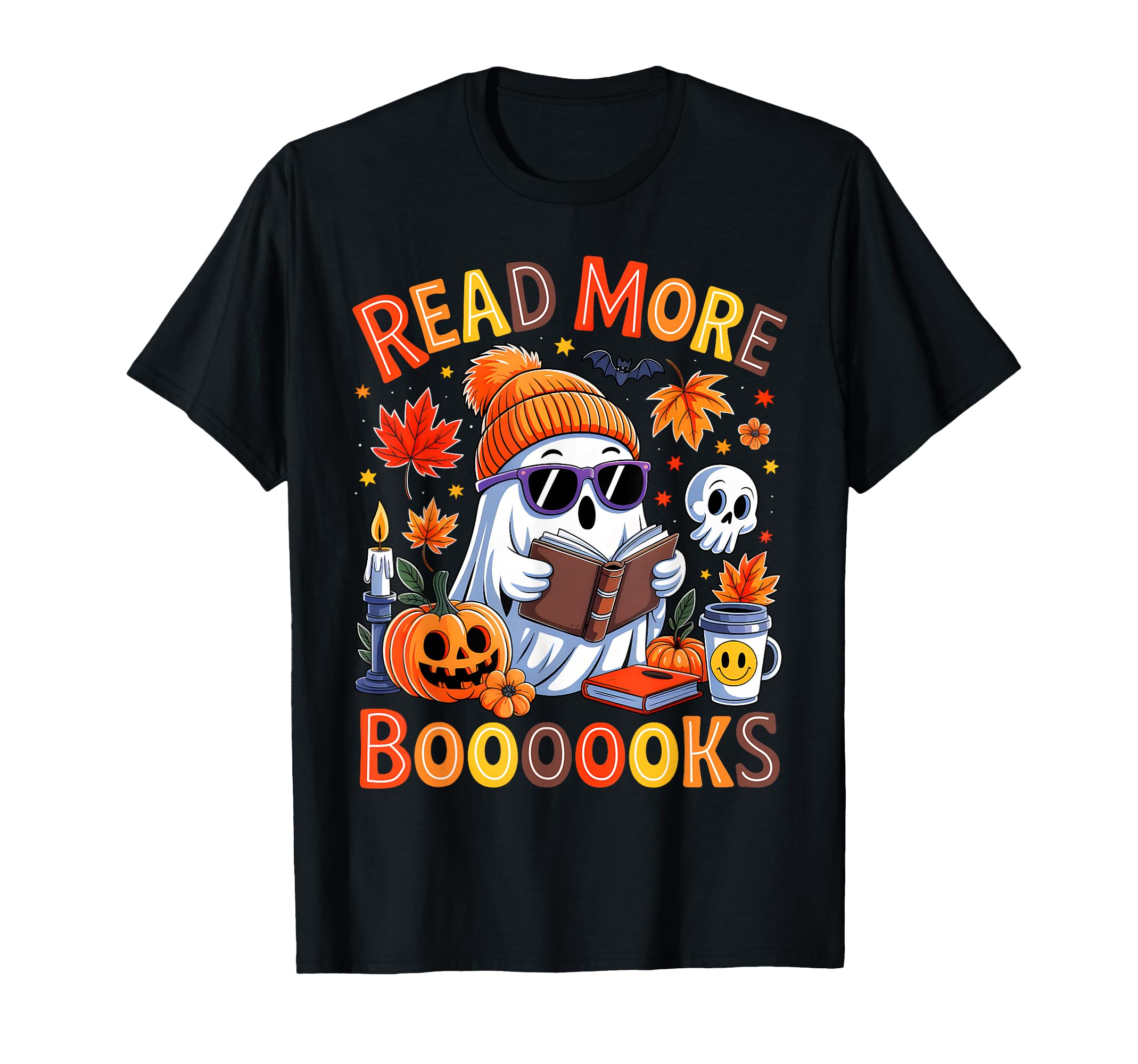 Read More Books Halloween Ghost Coffee T-Shirt - Aesthetic Graphic Unisex - T-Shirt, Sweatshirt, Hoodie